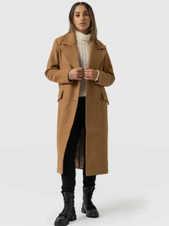 Coats & Jackets|Saint and Sofia Halcyon Coat - Camel