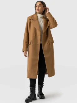 Coats & Jackets|Saint and Sofia Halcyon Coat - Camel