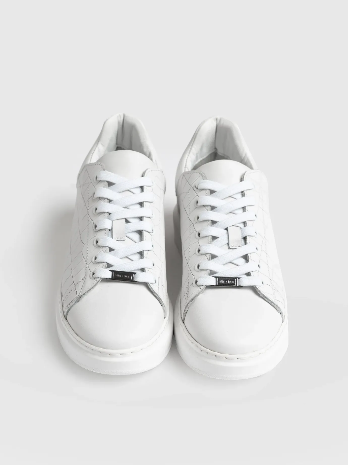 Sneakers|Shoes|Saint and Sofia Hampstead Sneaker - White Croc