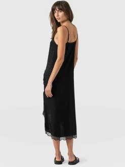 Dresses|Saint and Sofia Harper Lace Cami Dress - Black Jacquard