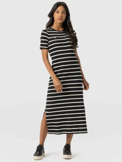 Dresses|Saint and Sofia Helena T-Shirt Dress - Stripe