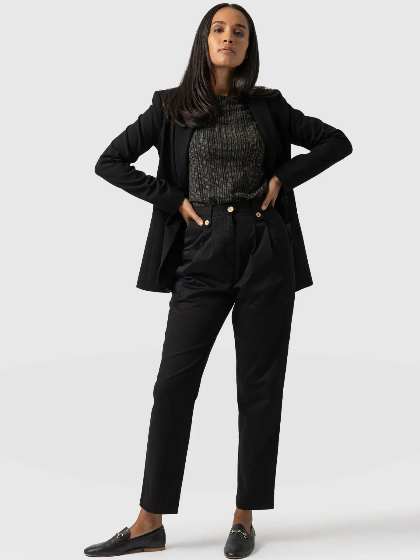 Pants|Saint and Sofia High Waisted Cargo Pant - Black