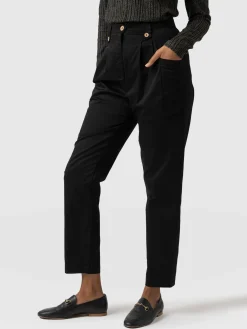 Pants|Saint and Sofia High Waisted Cargo Pant - Black