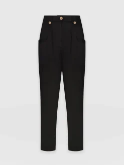 Pants|Saint and Sofia High Waisted Cargo Pant - Black