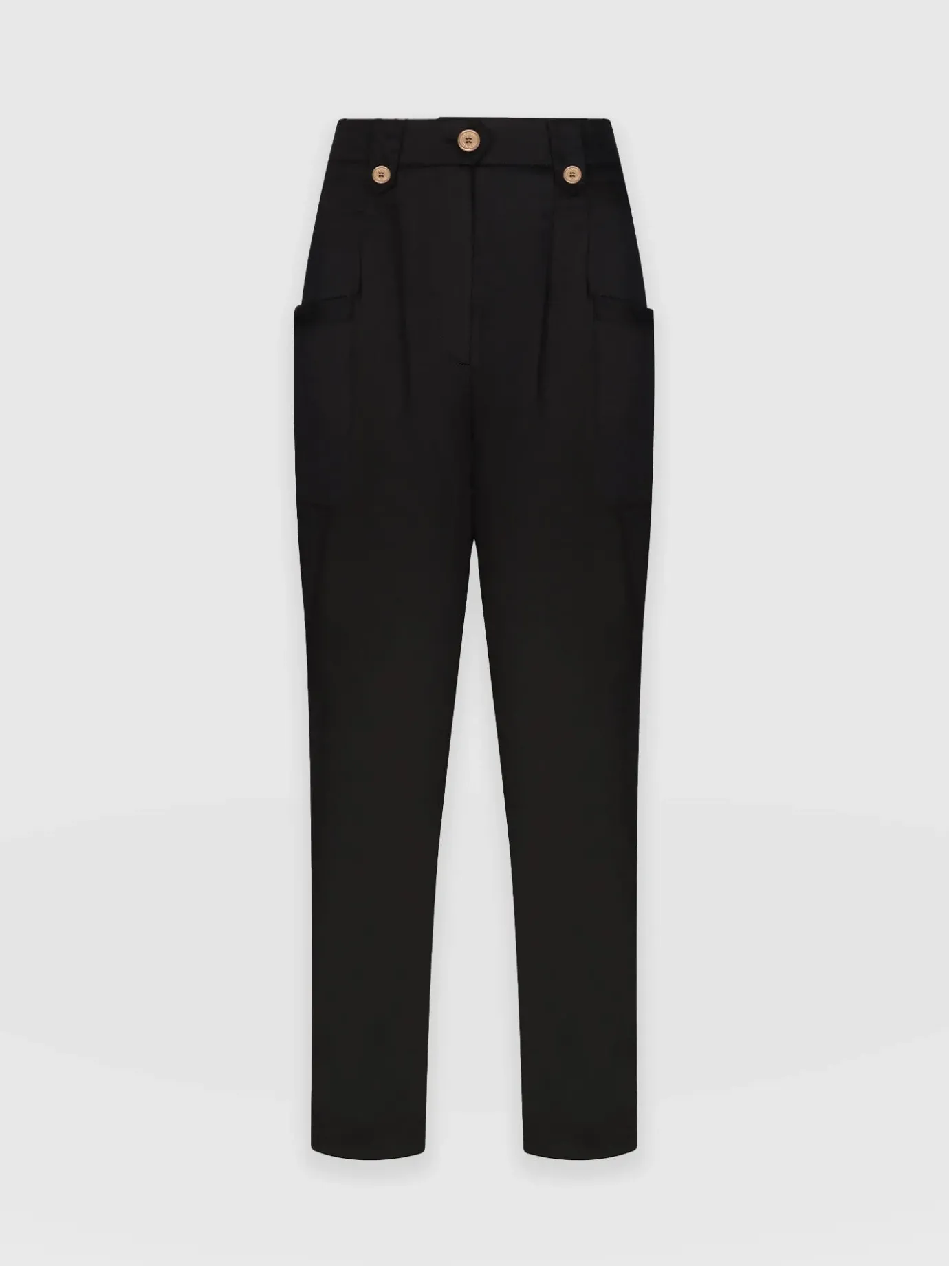 Pants|Saint and Sofia High Waisted Cargo Pant - Black