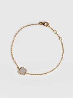 Gold Jewelry|Jewelry|Saint and Sofia Iridescence Square Bracelet - Gold