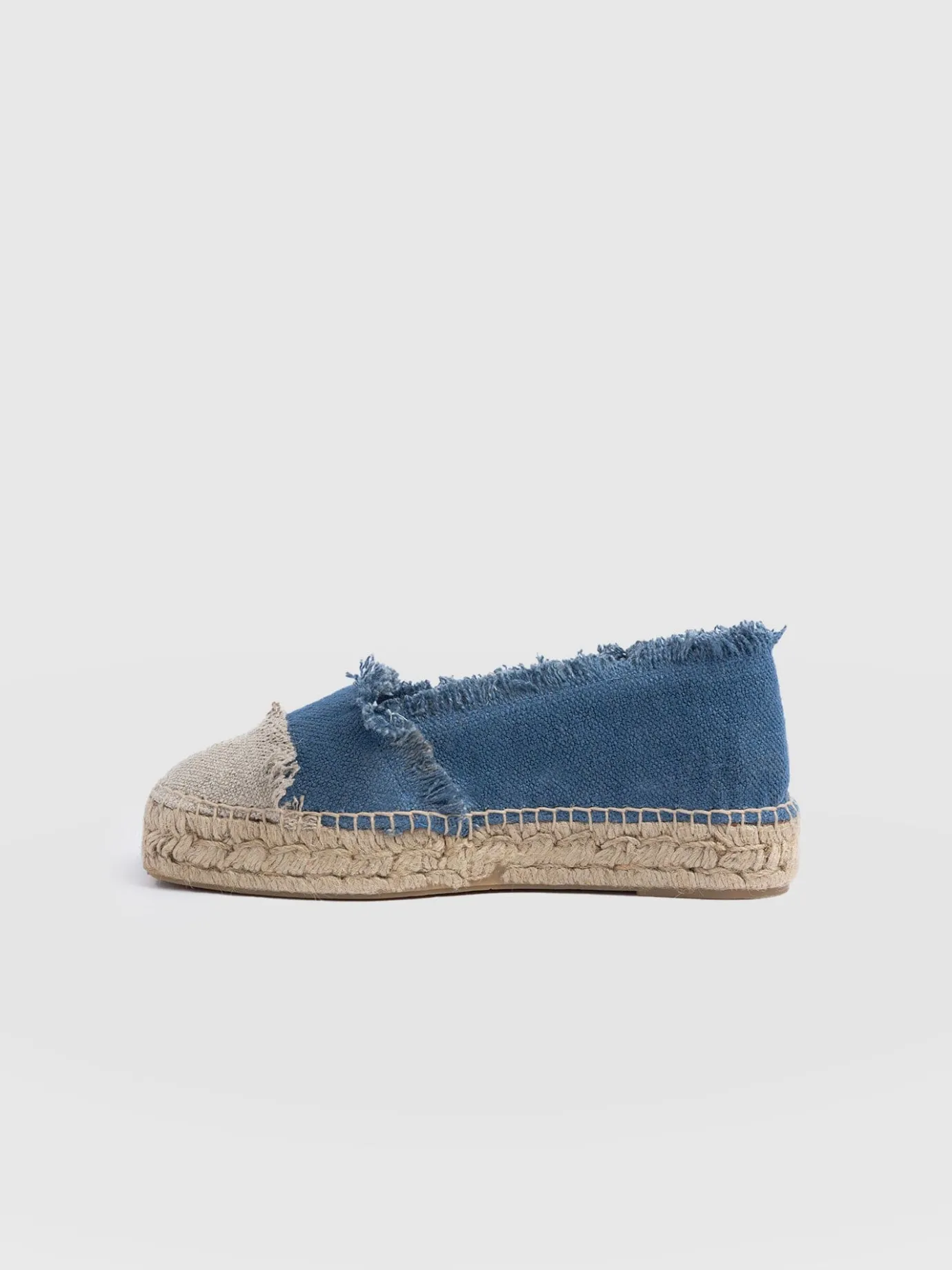 Shoes|Saint and Sofia Ivy Frayed Espadrille Pumps - Blue