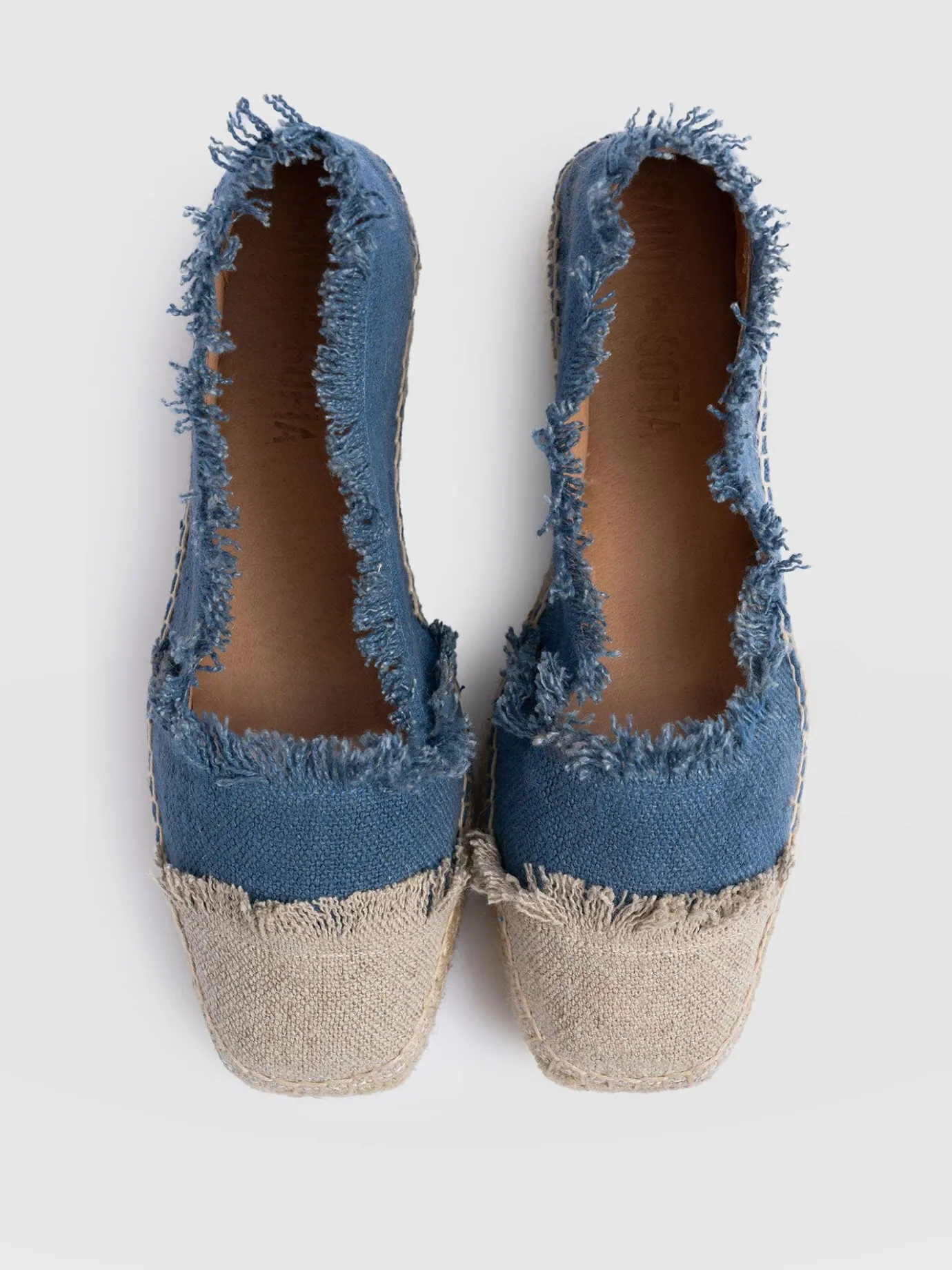 Shoes|Saint and Sofia Ivy Frayed Espadrille Pumps - Blue