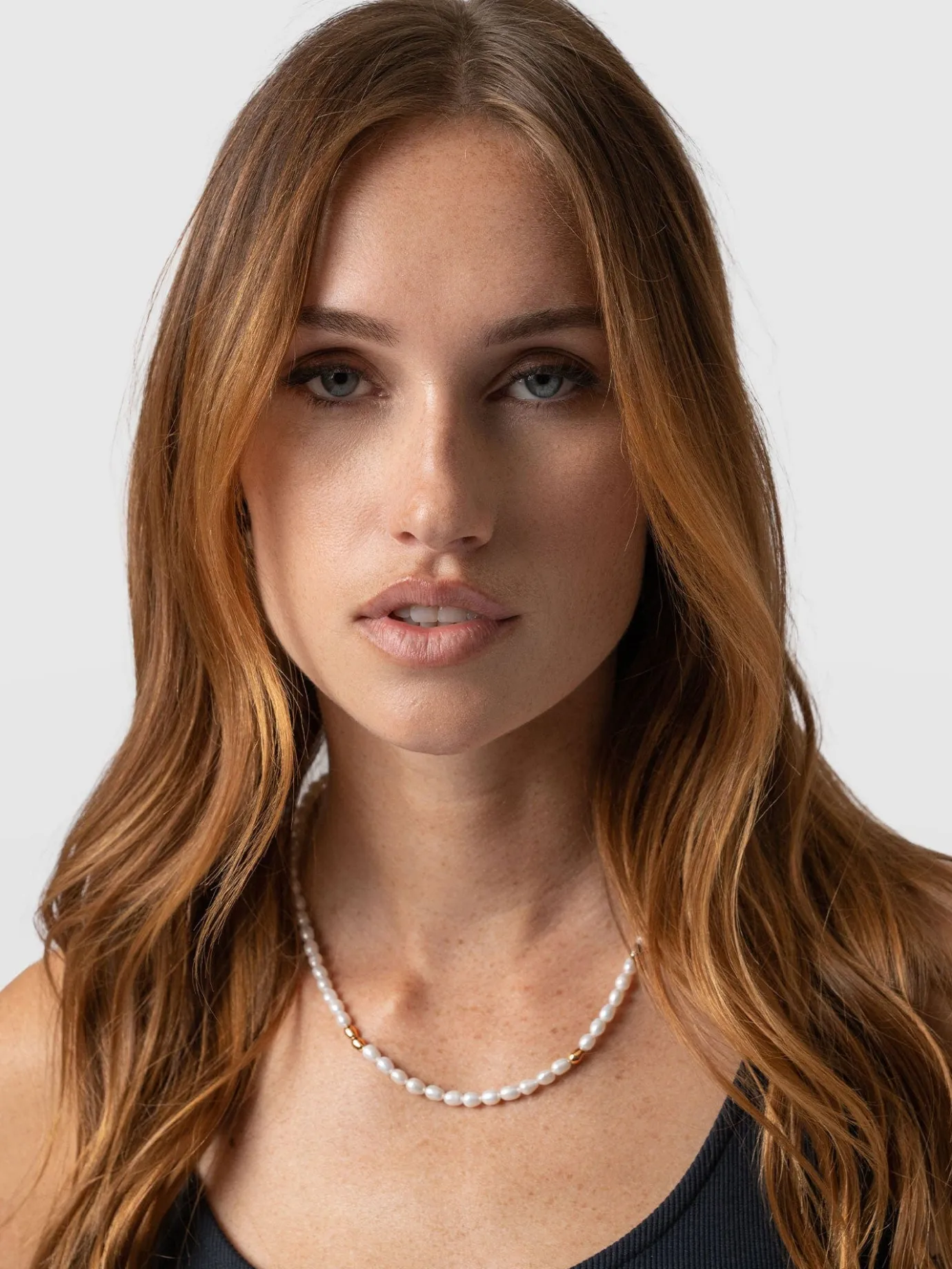 Gold Jewelry|Jewelry|Saint and Sofia Jacqueline Pearl Necklace - Gold