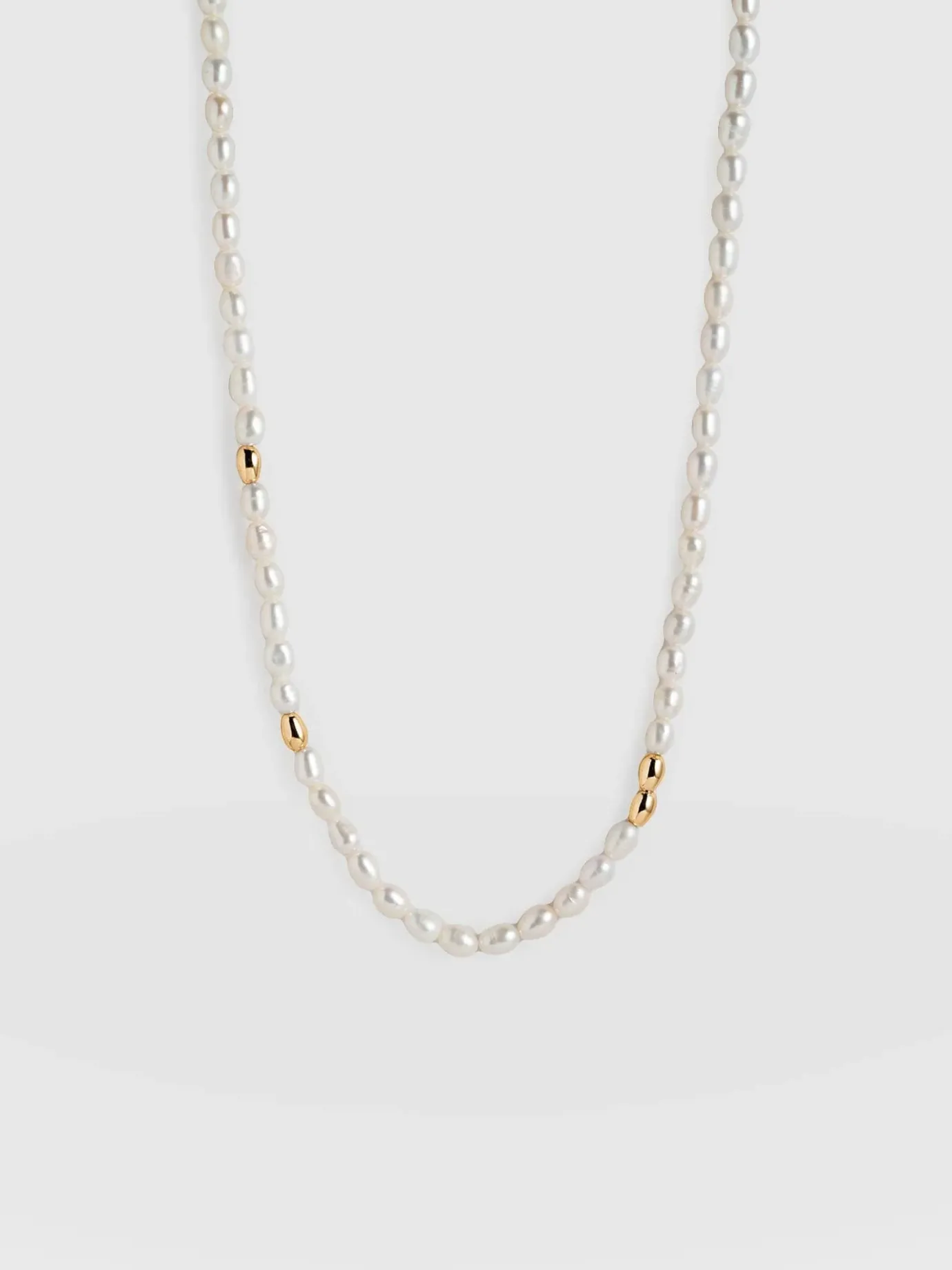 Gold Jewelry|Jewelry|Saint and Sofia Jacqueline Pearl Necklace - Gold