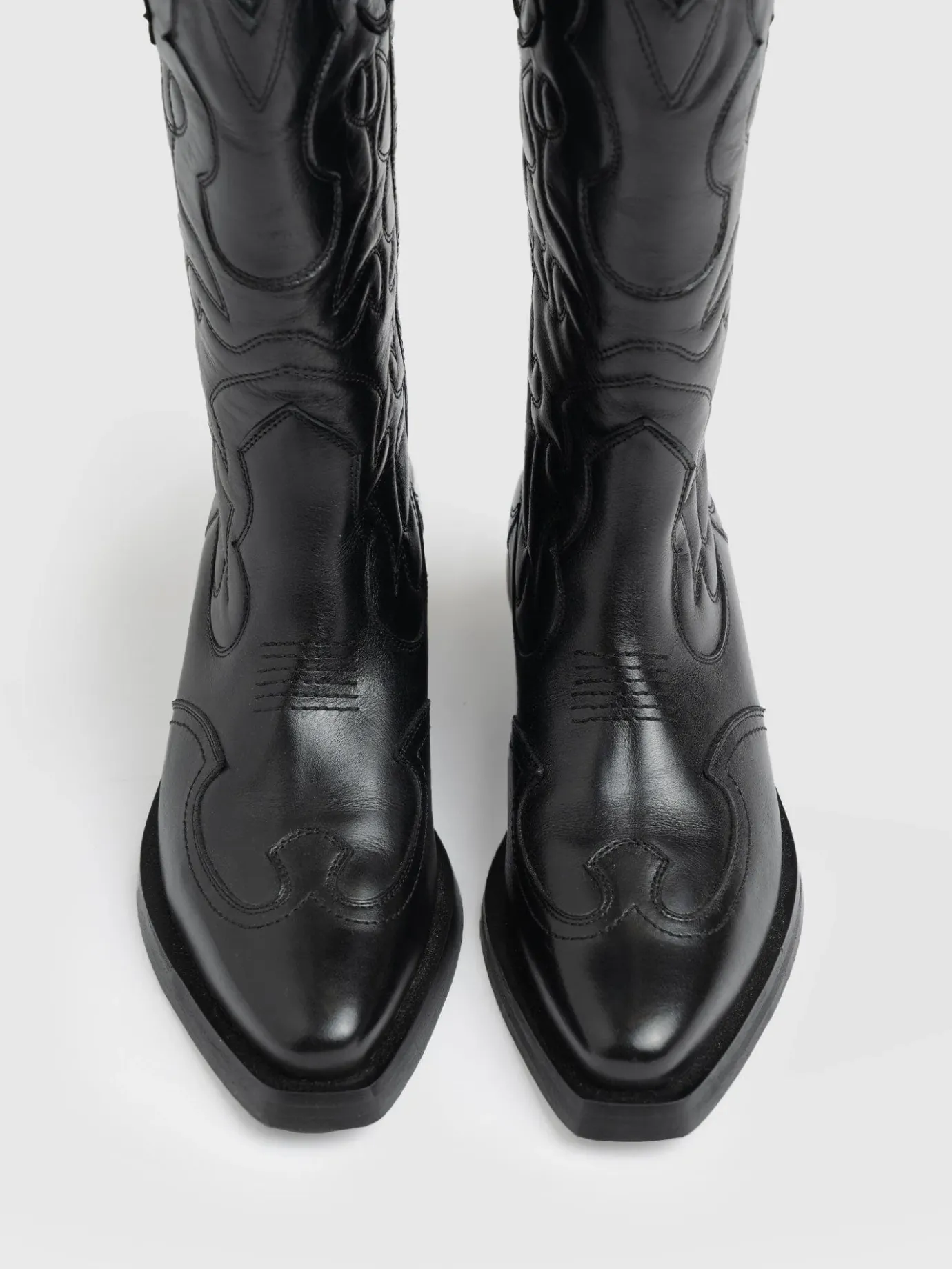 Boots|Shoes|Saint and Sofia Kansas Western Boot - Black