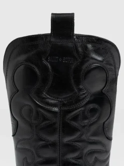Boots|Shoes|Saint and Sofia Kansas Western Boot - Black