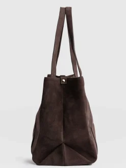 Tote Bags|Leather Bags|Saint and Sofia Kara Shopper Bag - Brown