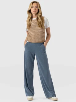Pants|Saint and Sofia Keller Wide Leg Pant - Blue