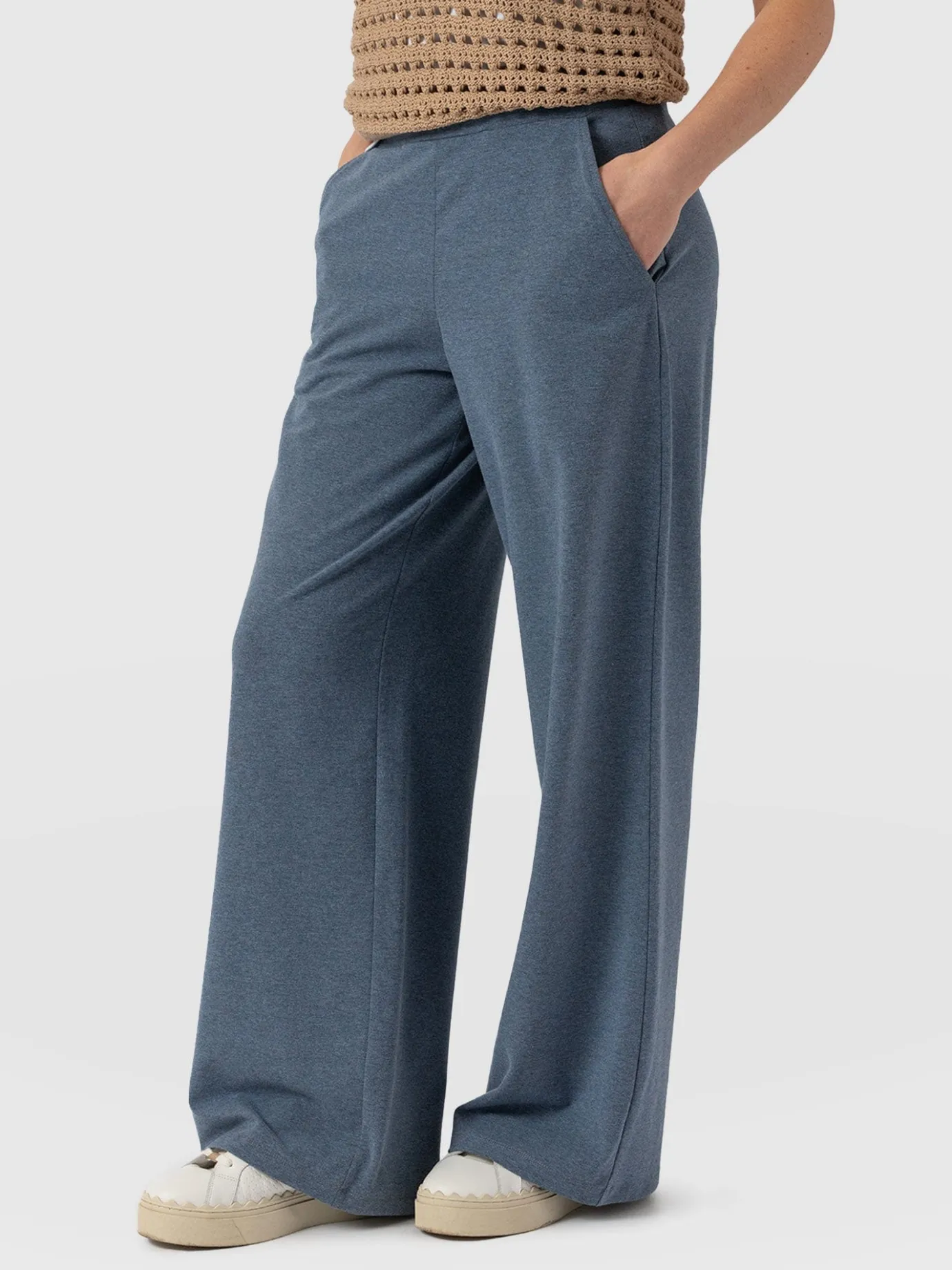 Pants|Saint and Sofia Keller Wide Leg Pant - Blue