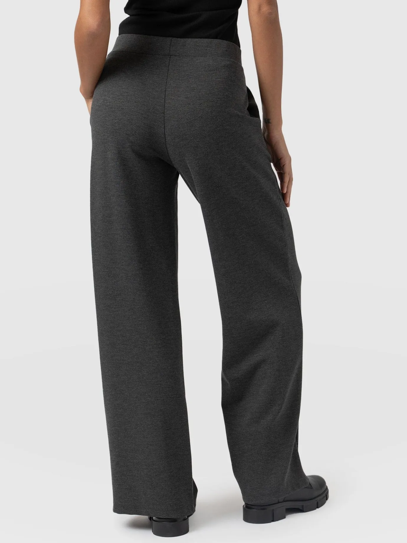Pants|Saint and Sofia Keller Wide Leg Pant - Charcoal