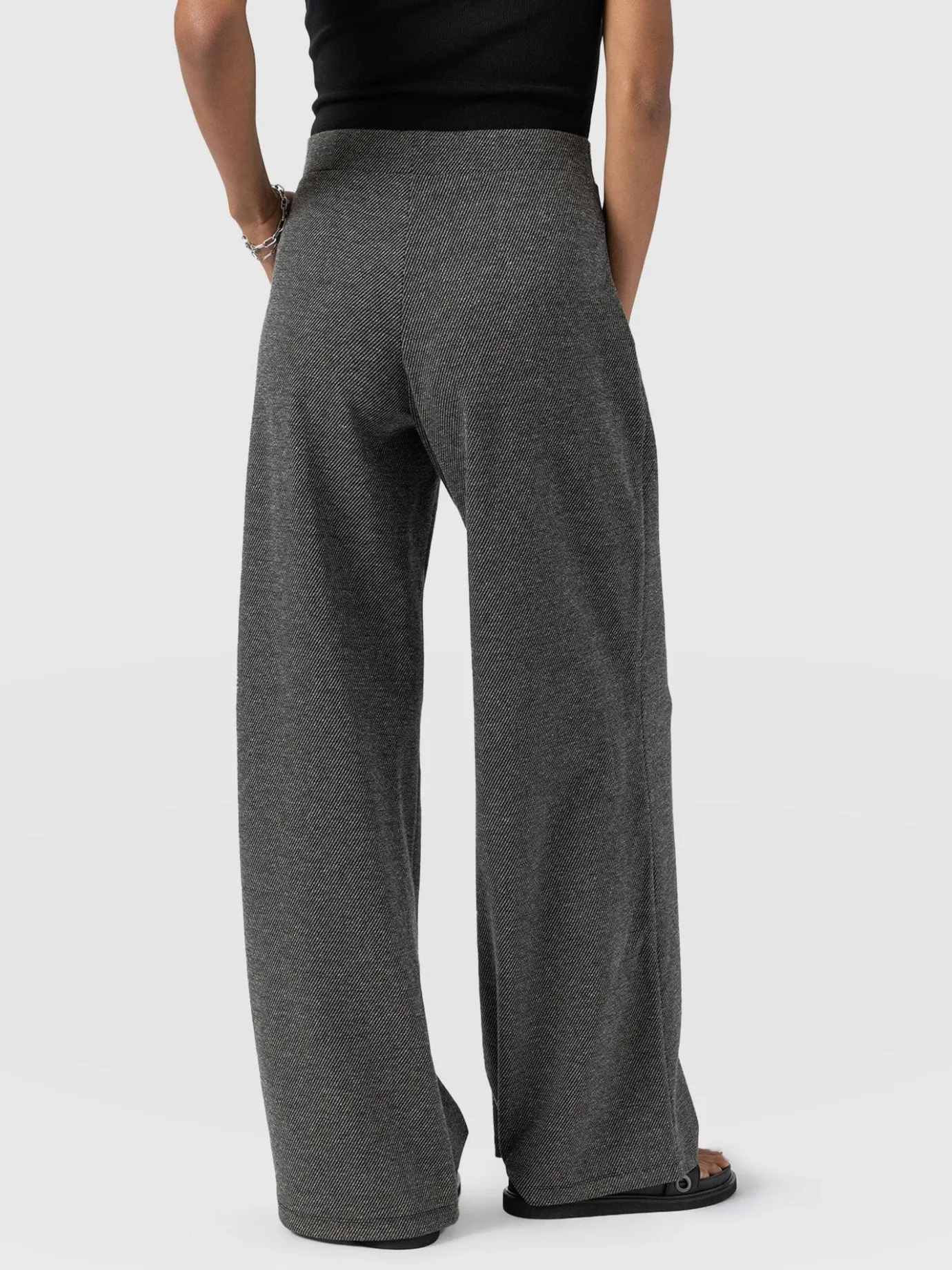 Pants|Saint and Sofia Keller Wide Leg Pant - Grey Twill