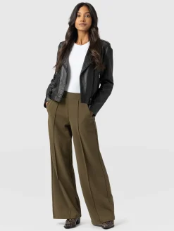 Pants|Saint and Sofia Keller Wide Leg Pant - Khaki