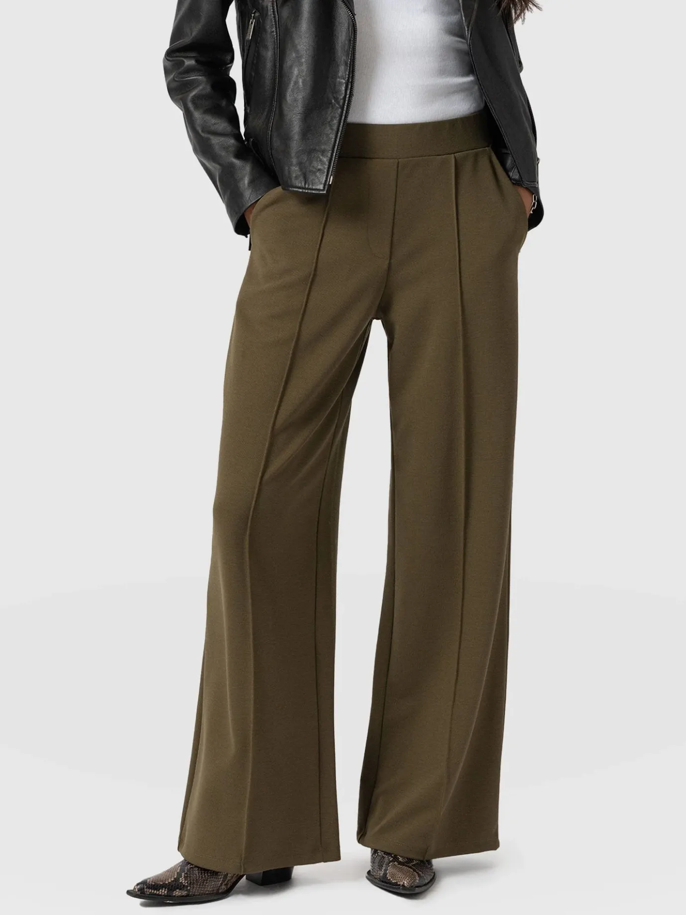 Pants|Saint and Sofia Keller Wide Leg Pant - Khaki