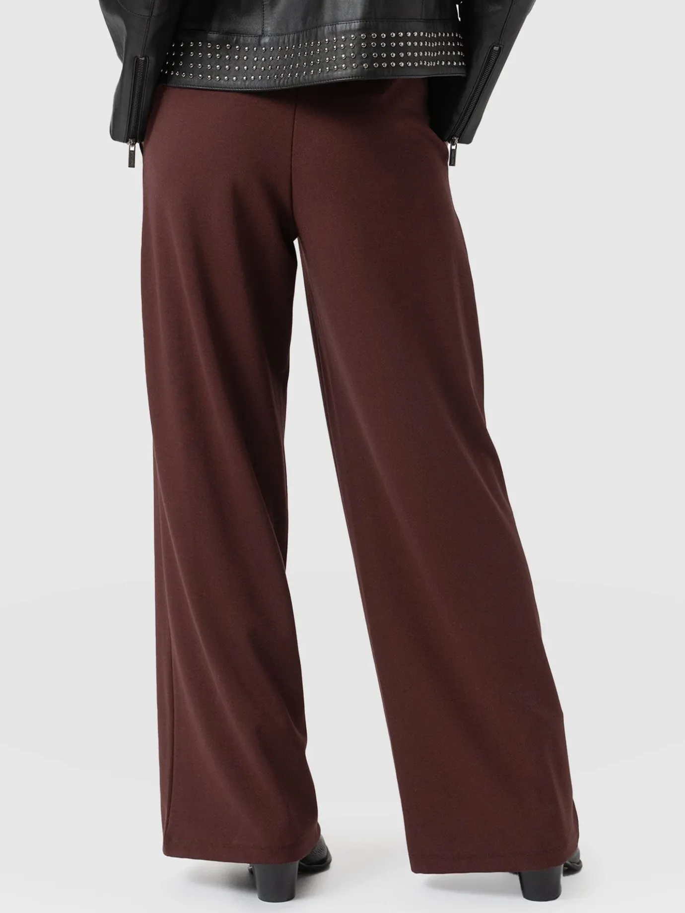 Pants|Saint and Sofia Keller Wide Leg Pant - Maroon