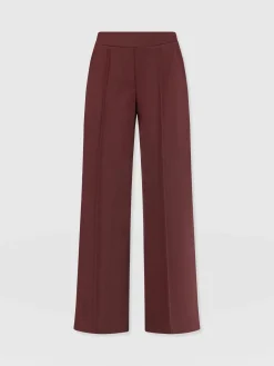 Pants|Saint and Sofia Keller Wide Leg Pant - Maroon