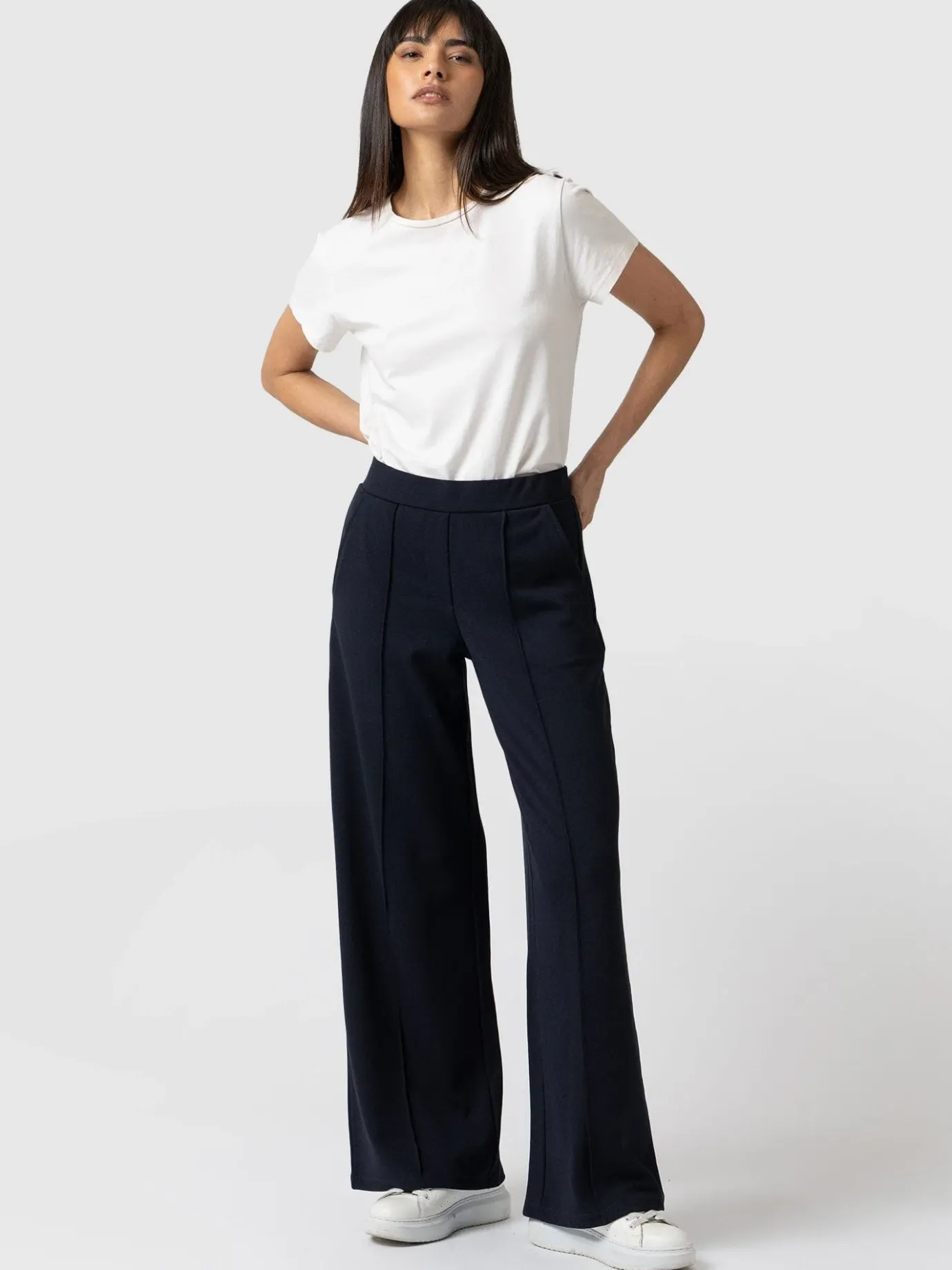 Pants|Saint and Sofia Keller Wide Leg Pant - Navy