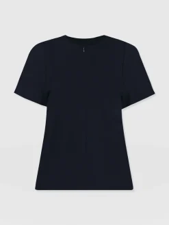 T-shirts & Tanks|Saint and Sofia Keller Zip Up Tee - Navy