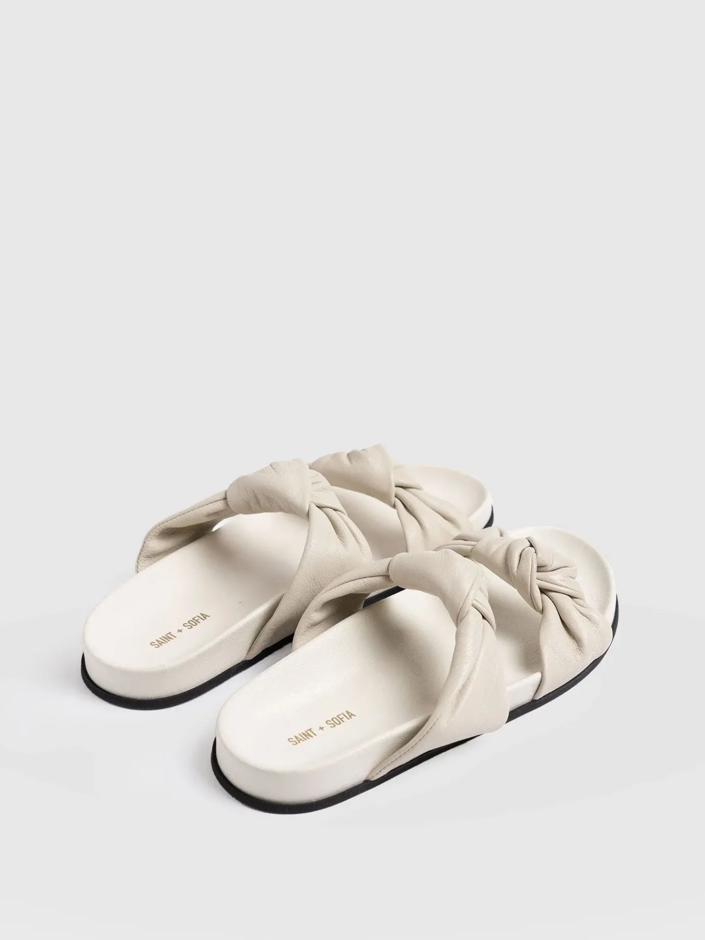 Sandals|Shoes|Saint and Sofia Kingston Knot Sandal - Cream