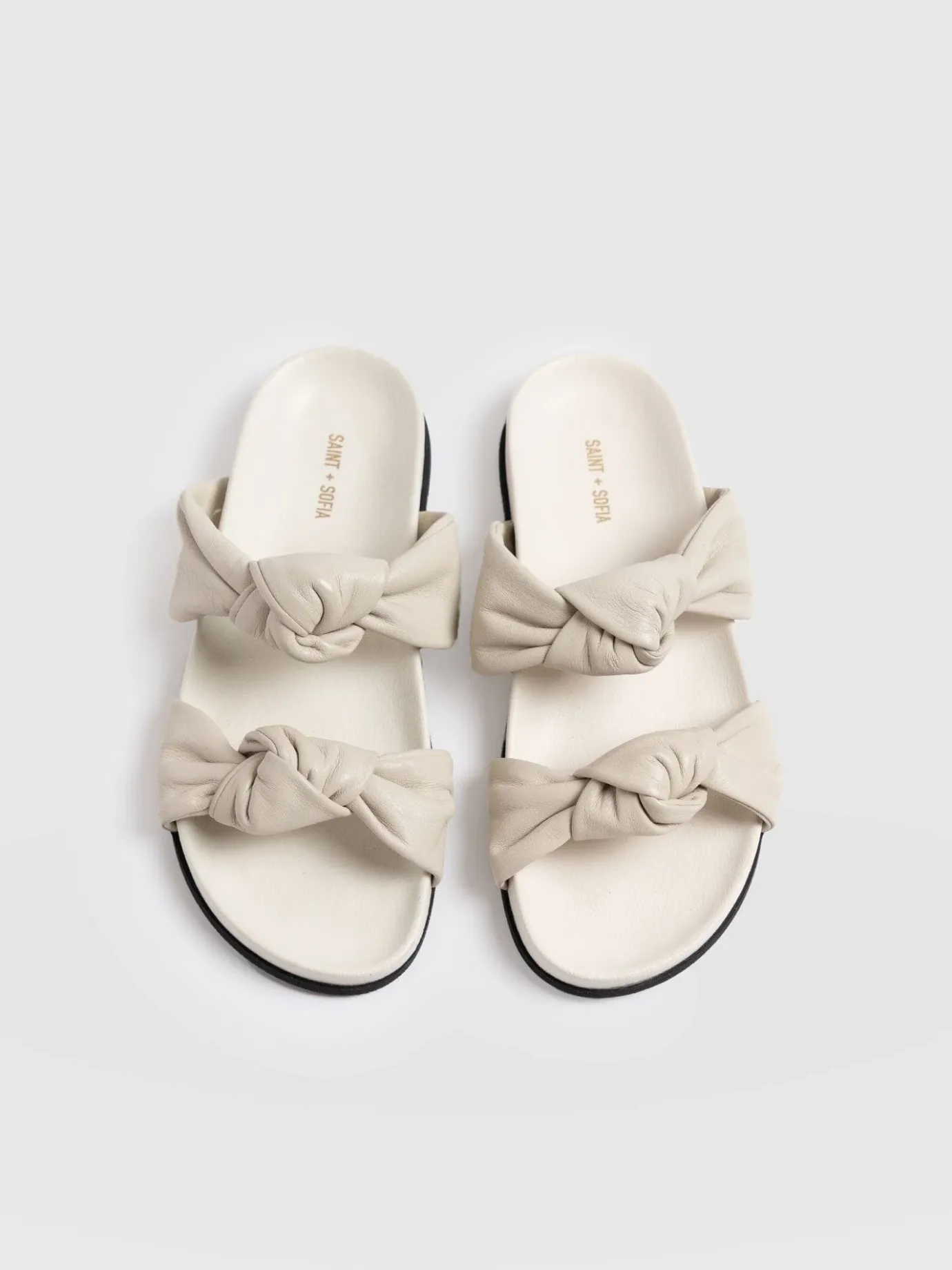 Sandals|Shoes|Saint and Sofia Kingston Knot Sandal - Cream