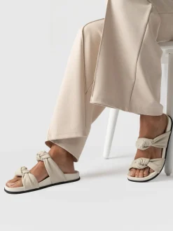 Sandals|Shoes|Saint and Sofia Kingston Knot Sandal - Cream