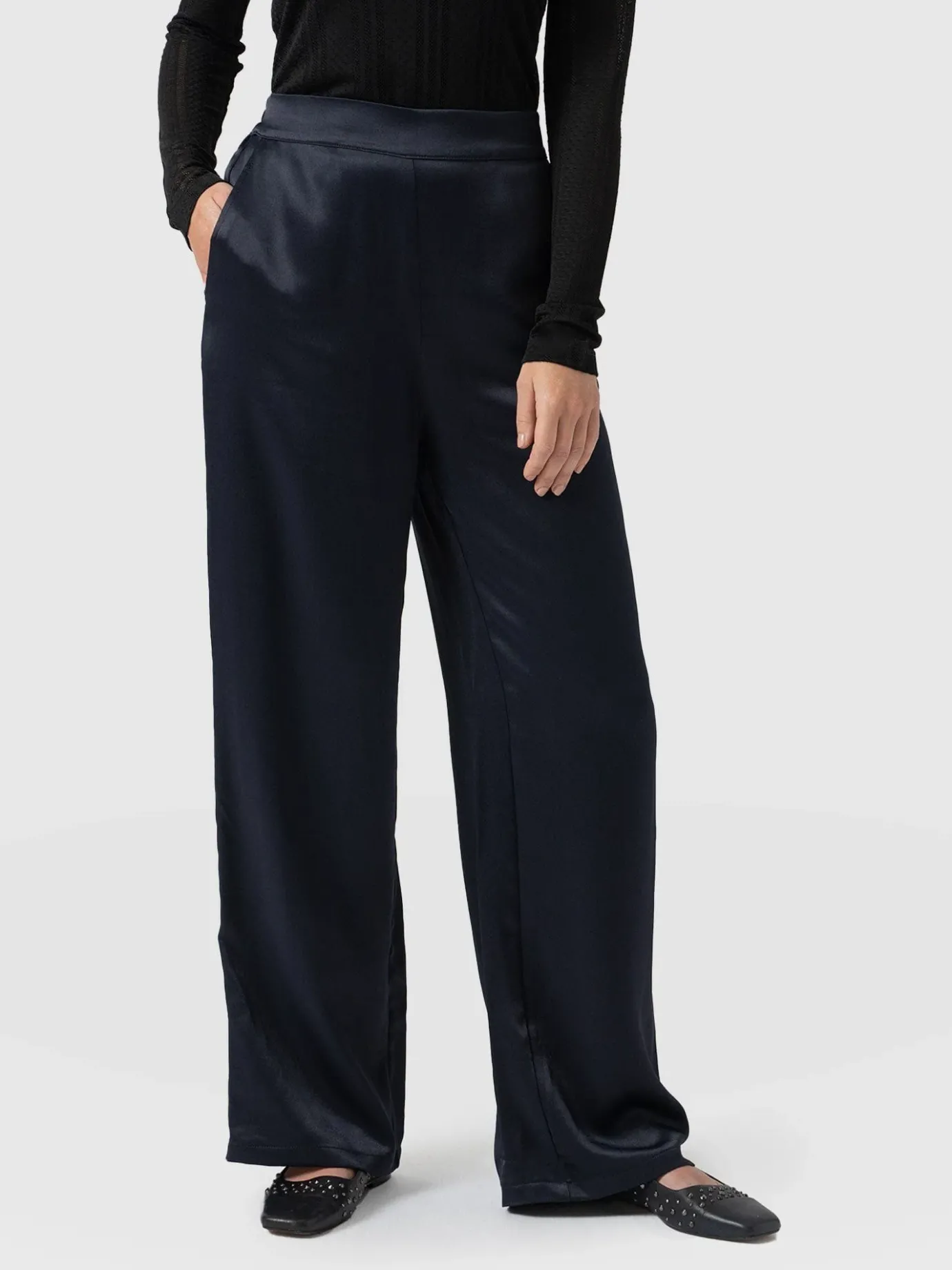 Pants|Saint and Sofia Langley Wide Leg Pant - Navy