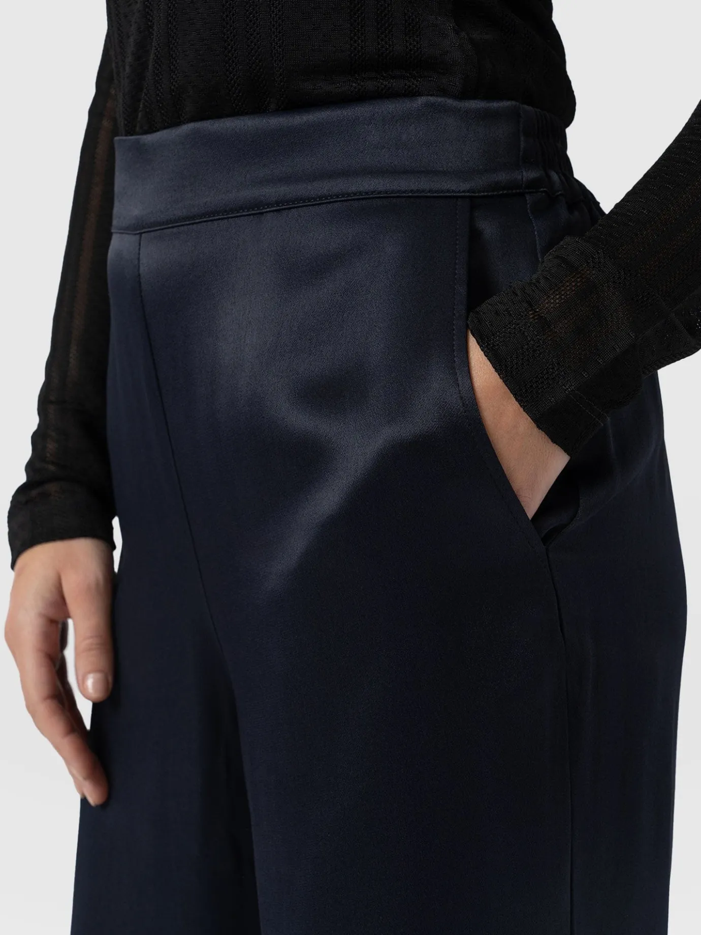 Pants|Saint and Sofia Langley Wide Leg Pant - Navy