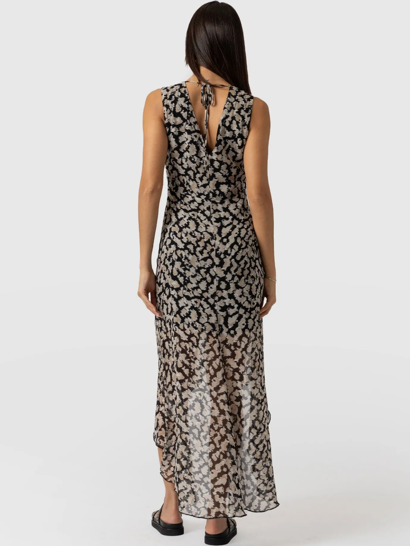 Dresses|Saint and Sofia Lexi High Low Dress - Black Confetti Petal