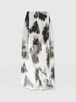 Skirts|Saint and Sofia Lexi High Low Skirt - White Fade Floral