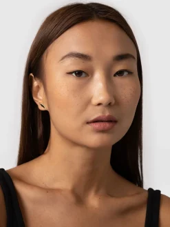 Gold Jewelry|Jewelry|Saint and Sofia Lightning Earrings - Gold