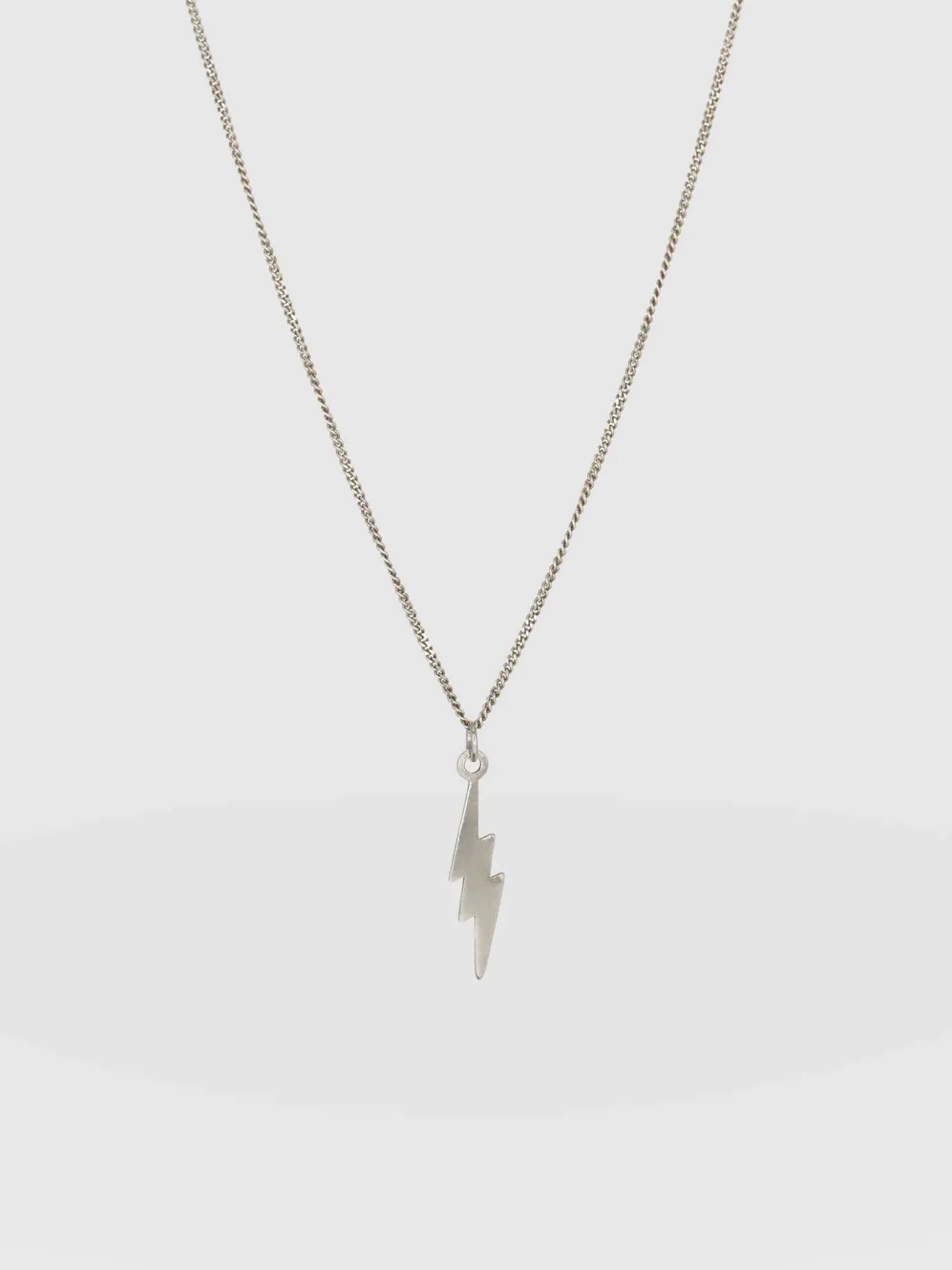 Silver Jewelry|Jewelry|Saint and Sofia Lightning Necklace - Silver