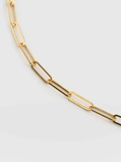Gold Jewelry|Jewelry|Saint and Sofia Link Chain Necklace - Gold