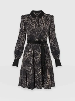 Dresses|Saint and Sofia Lori Fit & Flare Dress - Spot Feather