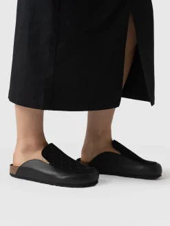 Clogs & Slides|Sandals|Saint and Sofia Lottie Studded Clogs - Black