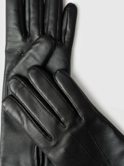 Accessories|Leather|Saint and Sofia Luther Leather Gloves - Black