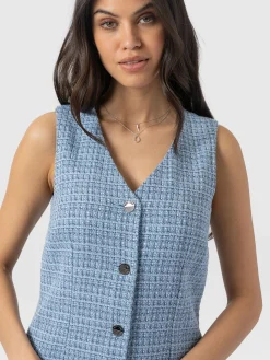 Dresses|Saint and Sofia Luther Mini Dress - Pale Blue