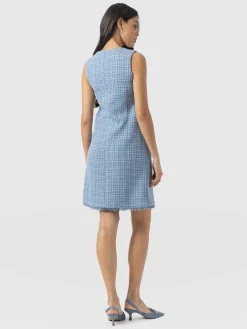 Dresses|Saint and Sofia Luther Mini Dress - Pale Blue