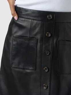 Leather|Skirts|Saint and Sofia Luther Suede Mini Skirt - Black
