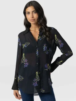 Blouses & Shirts|Saint and Sofia Madison Shirt - Blue Lily Gardens
