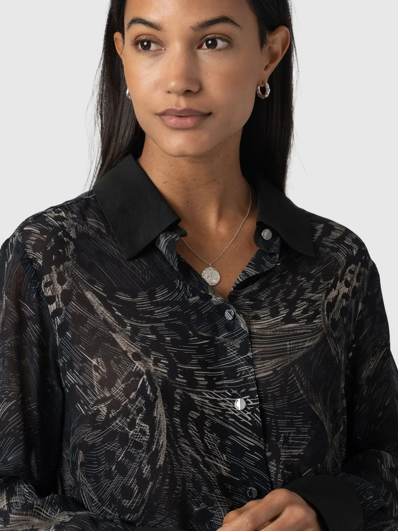 Blouses & Shirts|Saint and Sofia Madison Shirt - Spot Feather