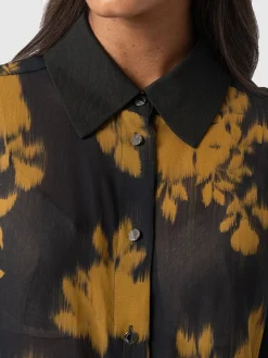 Blouses & Shirts|Saint and Sofia Madison Shirt - Yellow Fade Floral