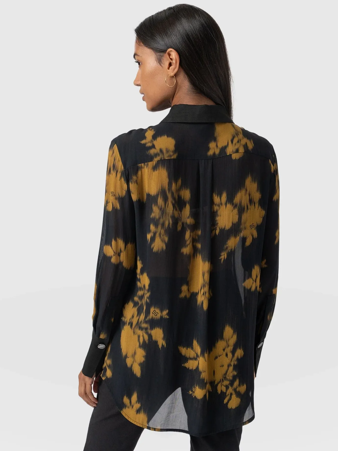 Blouses & Shirts|Saint and Sofia Madison Shirt - Yellow Fade Floral