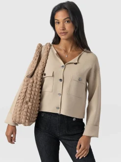 Knitwear|Saint and Sofia Maeva Knit Jacket - Cream