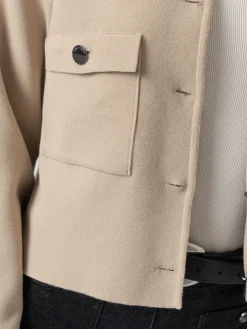 Knitwear|Saint and Sofia Maeva Knit Jacket - Cream