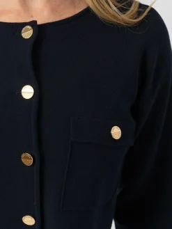 Coats & Jackets|Saint and Sofia Maeva Knit Jacket - Navy